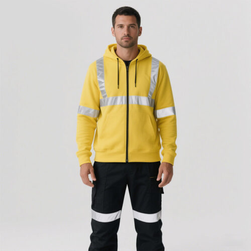 Reflective Hi Vis FR Work Hoodie Jacket - Workwear & Uniforms - CXB Apparel